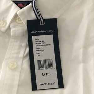 Boys Vineyard Vines White Oxford Shirt! NWT!